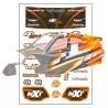 Precut NXT EVO 4s orange / grey  Body with stickers