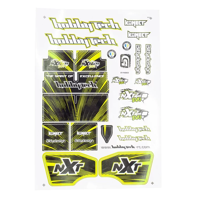 Planche d’autocollants Jaune NXT EVO RR Jaune