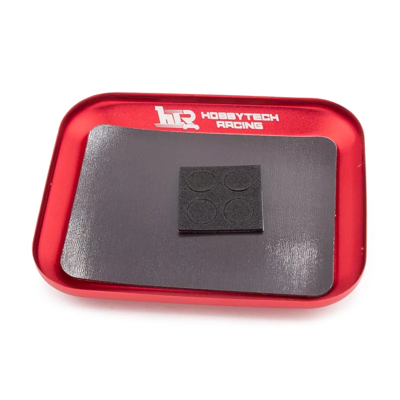 Magnetique plate in aluminium RED (105x85mm)