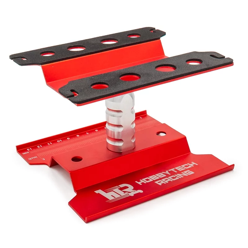 Aluminium rotating car stand Red