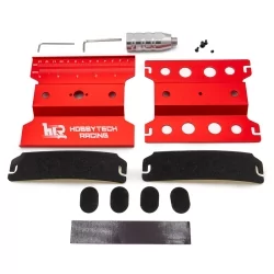 Aluminium rotating car stand Red
