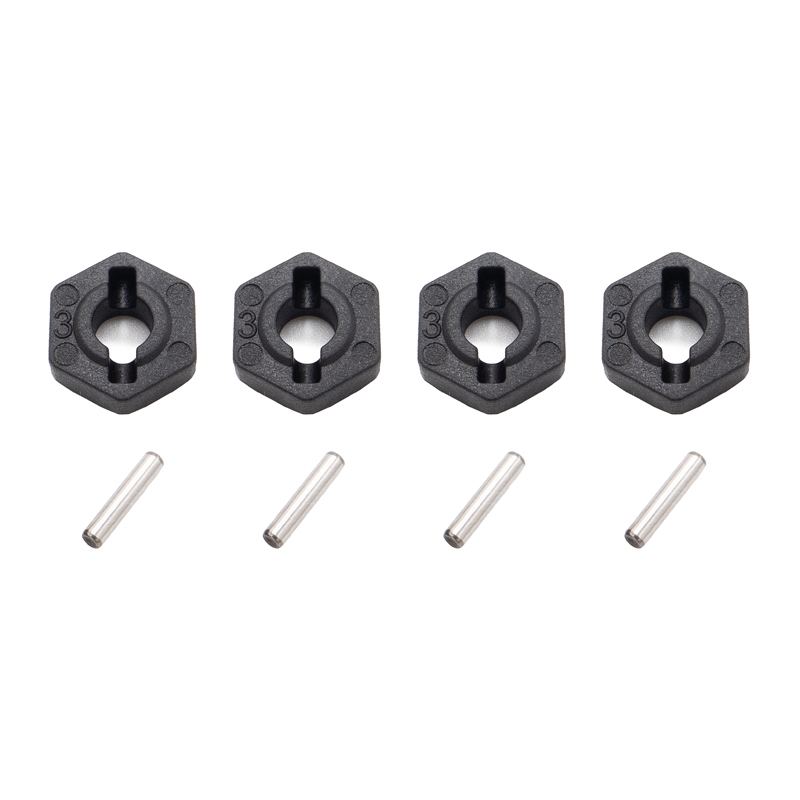 Hexagones + clavettes de roues Funtek SBX (x4)