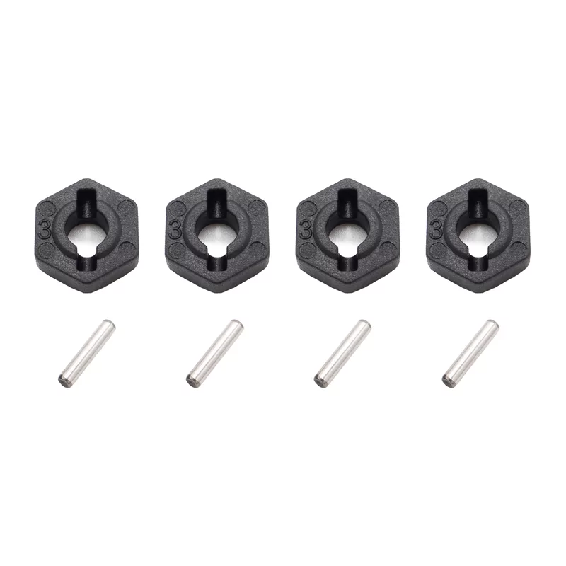 Hexagones + clavettes de roues Funtek SBX (x4)