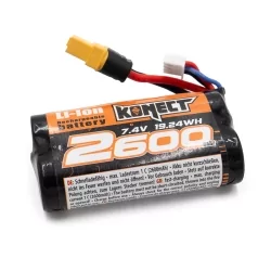 Konect Li Ion Battery 7.4V 2600 mAh 15C XT60