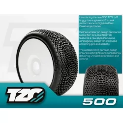 TZO tyres 500- SUPER SOFT Pre-Glued Set (White) 4pcs