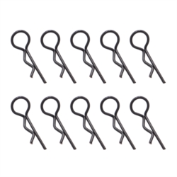 Clips de carrosserie NOIR 1/10eme universels (sachet de 10pcs)