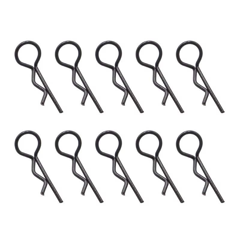 Clips de carrosserie NOIR 1/10eme universels (sachet de 10pcs)