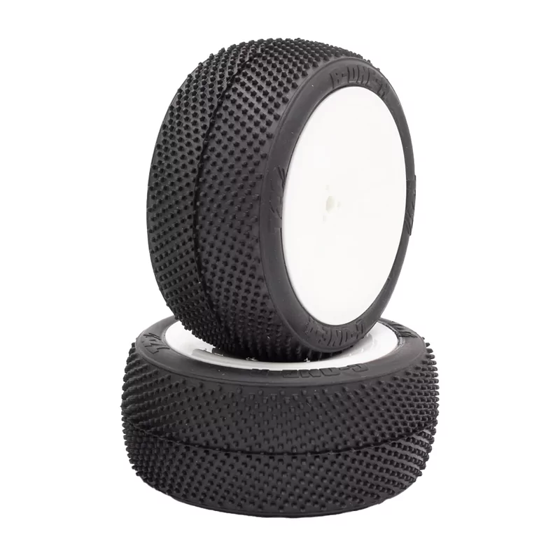 Pneus TZO G-ONE Buggy 1/10 arrière monté/collé HARD-2pcs