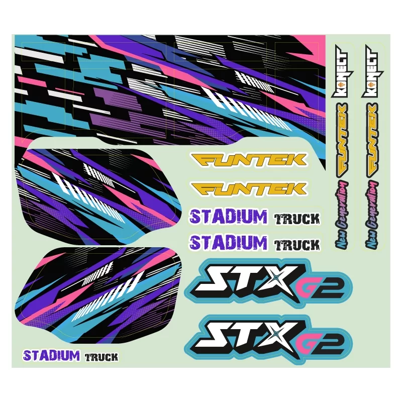 Planche stickers Funtek STX G2 VIOLET