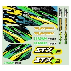Planche stickers Funtek STX G2 VERT