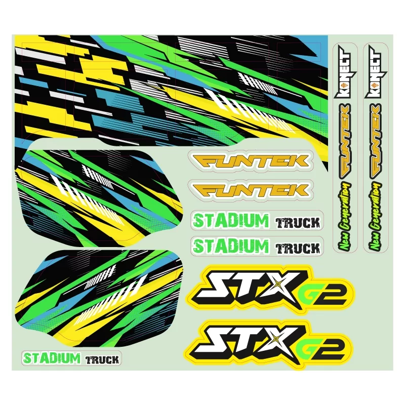 Planche stickers Funtek STX G2 VERT
