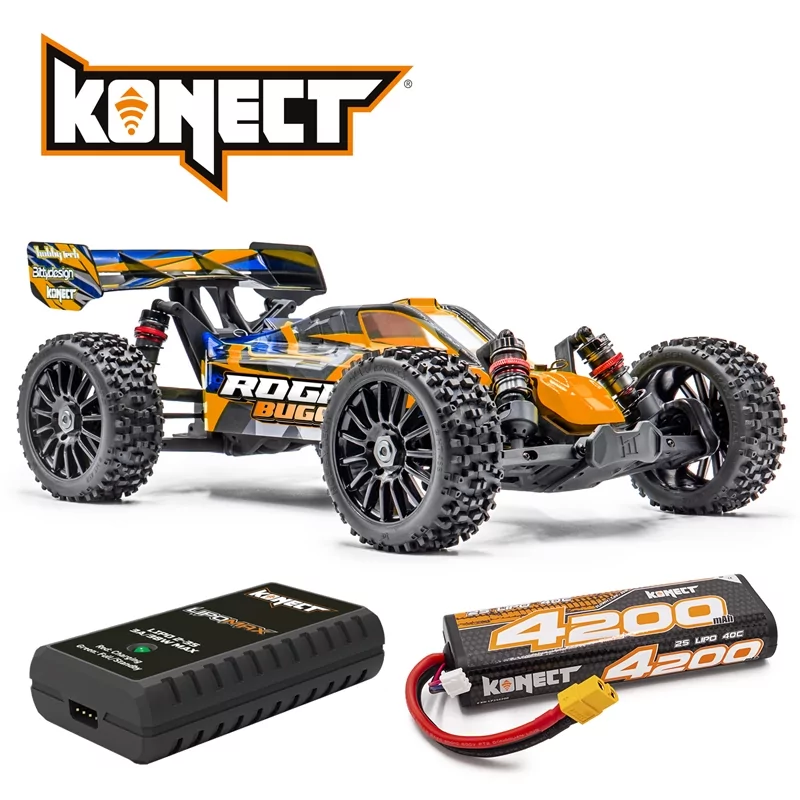1/8 RTR Brushless Orange Rogue Buggy Pack Battery + charger