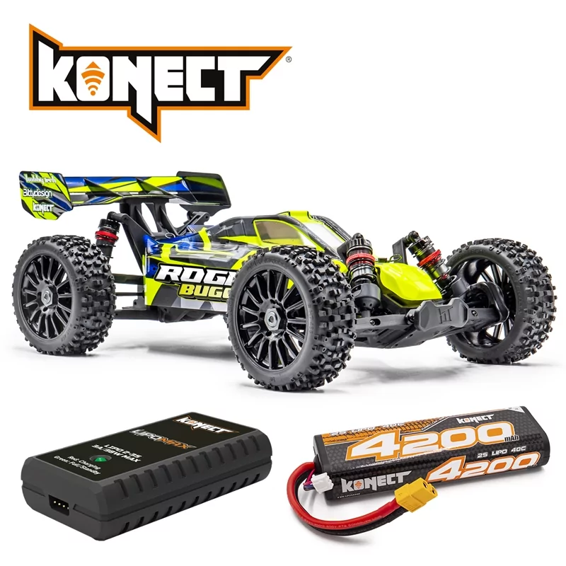1/8 RTR Brushless Yellow Rogue Buggy Pack Battery + charger