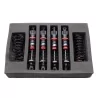 Set 4 amortisseurs aluminium 1/12 85mm + kit 3 ressorts (H/M/S)