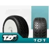 TZO tyres 101- SOFT Pre-Glued Set (White) 4pcs