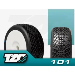 TZO tyres 101- ULTRA SOFT Pre-Glued Set (White) 4pcs