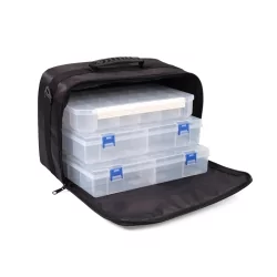 Tool Bag (Black) with 3 Tool Boxes (2+1)
