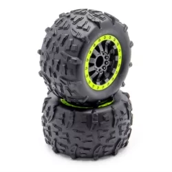 Roues complètes Funtek STX JAUNE FLUO (x2)