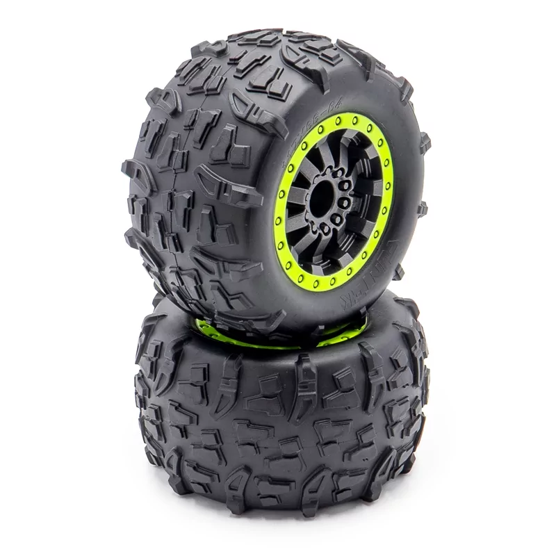 Roues complètes Funtek STX JAUNE FLUO (x2)