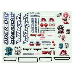Planche de stickers OVER-D10 RTR 01