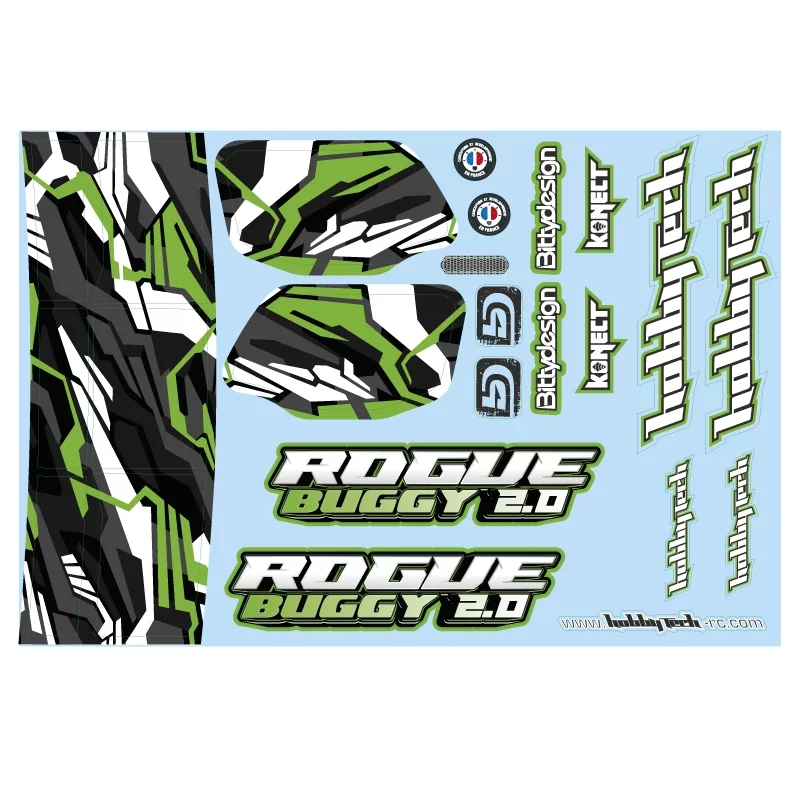 Planche stickers  Rogue Buggy 2.0 Verte