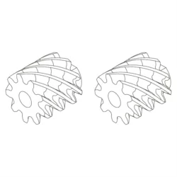 Pignon axe de roues (x2)