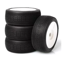 Pneus TZO 501- collé sur jante Blanche - SUPER SOFT - sachet de 4