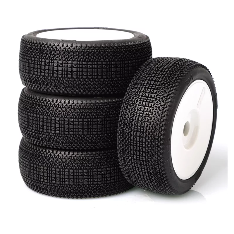 Pneus TZO 501- collé sur jante Blanche - SUPER SOFT - sachet de 4