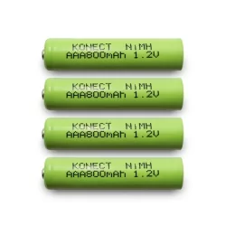 Pack de 4 batteries NiMh AAA 800mAh...