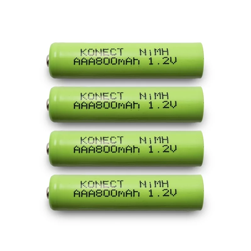 Pack de 4 batteries NiMh AAA 800mAh avec boite de rangement