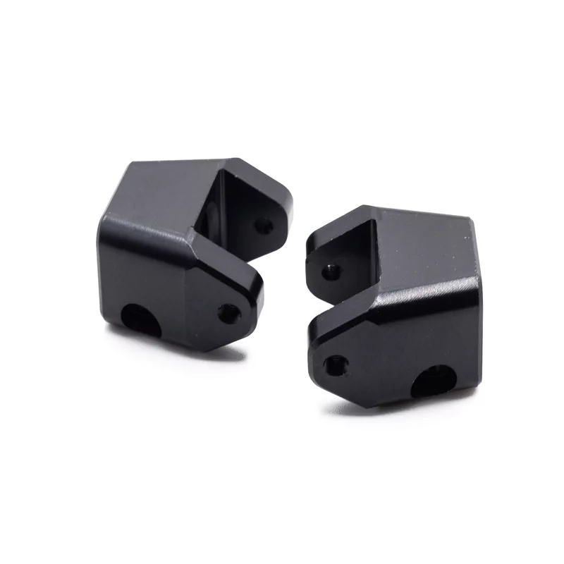 Etriers 10° gauche et droite en aluminium usiné Noir