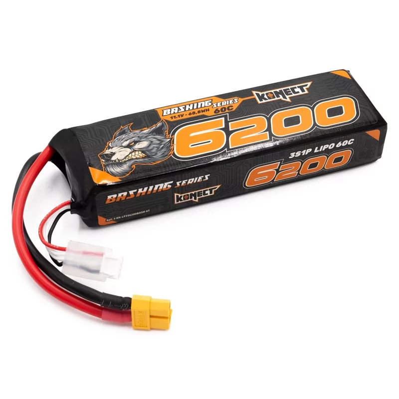 Konect Lipo 6200mah 11.1V 60C 3S1P 68.8Wh bash (XT90)