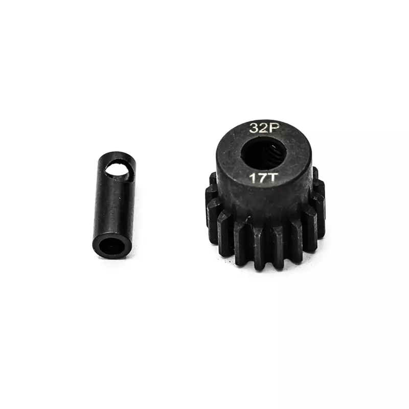 Pignon moteur 32dp ø5mm + adaptateur 3,17mm 17 dents en acier