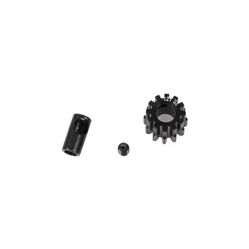 Pignon moteur 32dp ø5mm + adaptateur 3,17mm 12 dents en acier