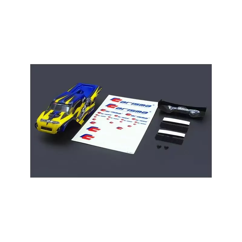 Carrosserie et aileron GT24TR Jaune/bleu