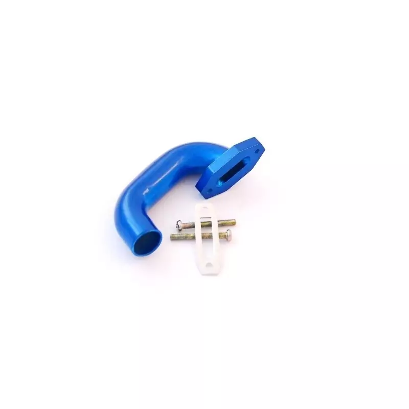 Coude bleu anodise 2.5cc type V-ONE / TS-4 / RS-4 / CEN / TRAXXAS