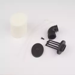 Filtre a air 1/8eme noir compact ovale double mousse+coude silicone