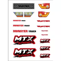 Planche stickers Rouge Funtek MTX 