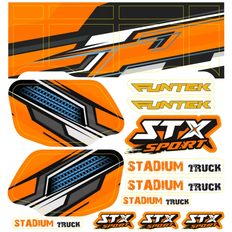 Planche stickers ORANGE Funtek STX Sport