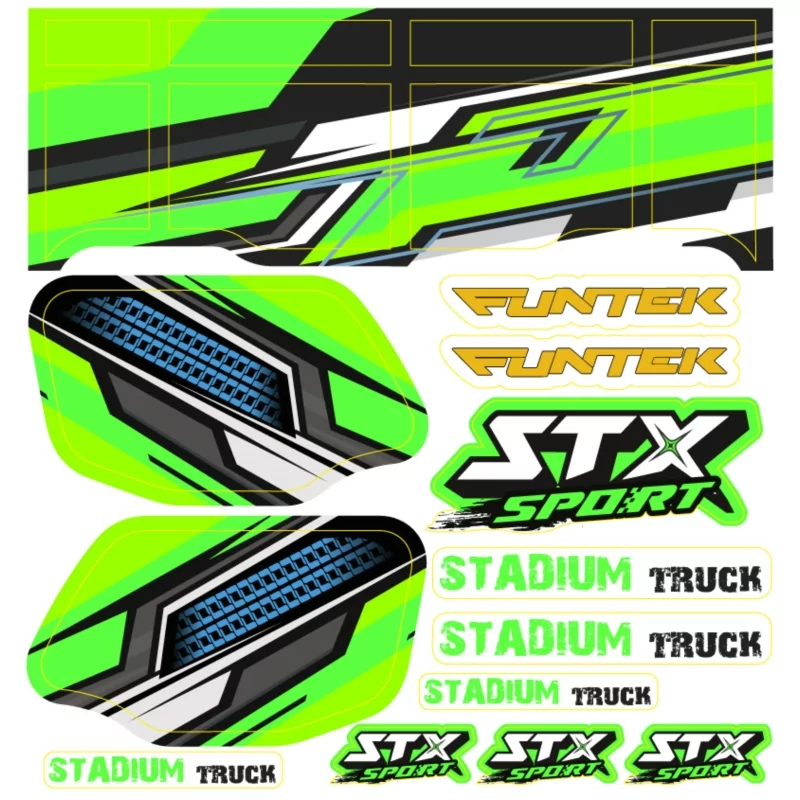 Planche stickers VERTE Funtek STX Sport