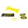 Aileron buggy 1/10 plastique jaune+stickers
