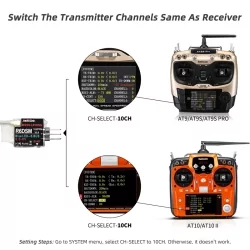 10 channels mini receiver SBUS et PPM