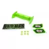 Aileron buggy 1/10 plastique vert+stickers