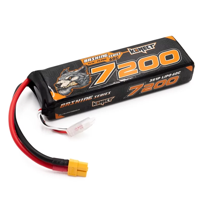 Konect Lipo 7200mah 11.1V 60C 3S1P 79.9Wh bash (XT60)