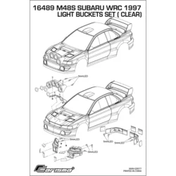 Kit rampe phares peint pour M48S Subaru WRC 1997