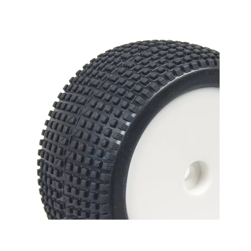 Pneus buggy 1/10 Square arriere complet Hex.12mm