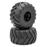 Pneus MONSTER TRUCK colles sur jantes noires 6" -141-7 Hex.12mm