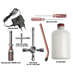 Starter kit for car : Fuel bottl/Glow starter+charger/Glowplug wrench