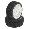 1 / 8 Rallycross Tyres pre glued on white multispoke wheels