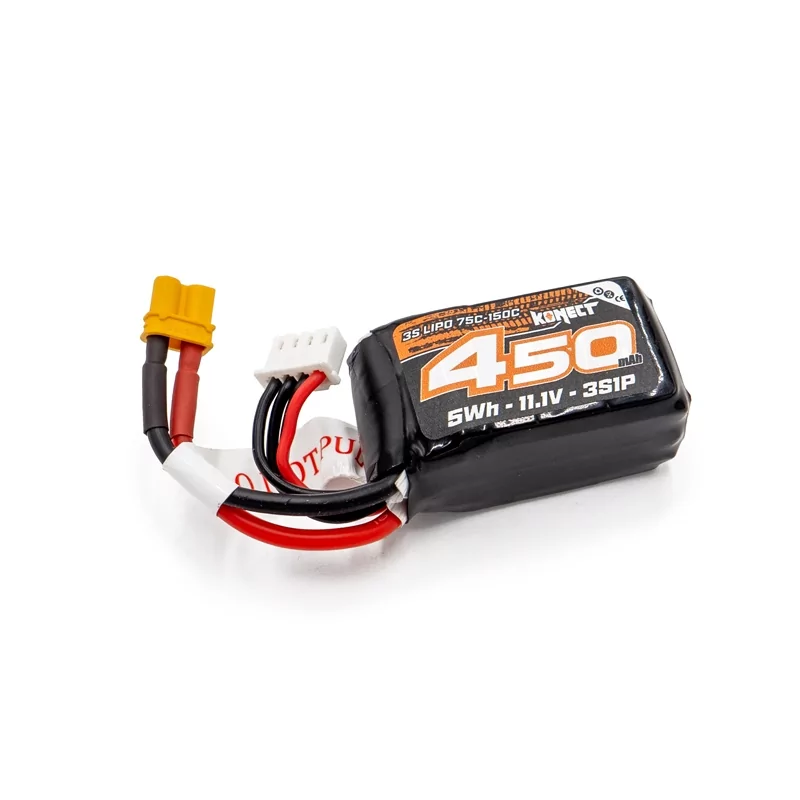 Konect Lipo 450mah 11.1V 75C 3S1P XT30- crawler